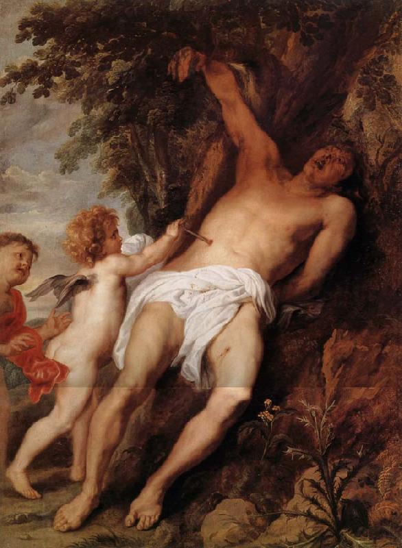 Anthony Van Dyck Saint Sebastien secouru par les anges China oil painting art